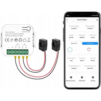 IP kamera Řídicí jednotka Ineox Inteligentní elektroměr Měřič energie 2 Kanály - MEW-2K WiFi