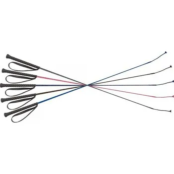 Jezdecký bičík Skokový nylonový bič Fleck, černý/barevný - barevný / černý - 90 cm