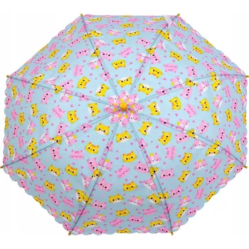 Dětský automatický deštník duha, dinosaurus, raketa, koťátko