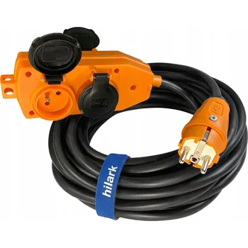 Napájecí kabel Prodlužovací Kabel s lištou Hilark 35 m, 4 ks, černý