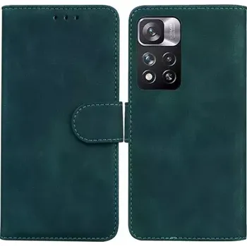 Pouzdro na mobilní telefon TT-TopTechnology Kožené pouzdro Xiaomi Redmi Note 11 Pro zelené, green, tzv. knížka