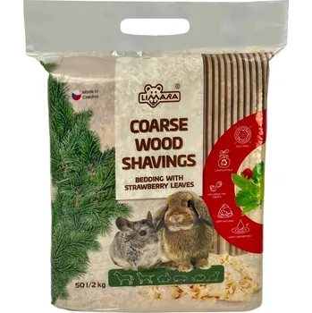 Podestýlka pro hlodavce Hrubá hoblinová podestýlka s jahodníkem 50 l (2 kg)