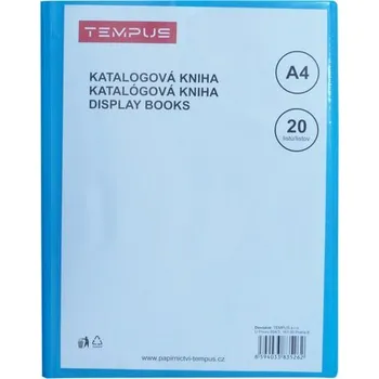 katalogová kniha Tempus 20 listů modrá