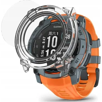 Pouzdro na mobilní telefon 2v1 POUZDRO + TVRZENÉ SKLO pro GARMIN INSTINCT 3 50MM SOLAR / AMOLED Ochranné Pouzdro