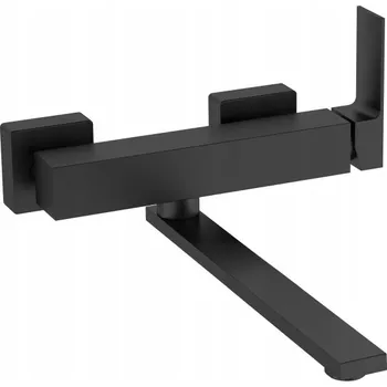 Vodovodní baterie Kuchyňská nástěnná baterie Laveo KVADRATO černá