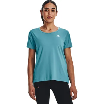 Dámské Tričko s krátkým rukávem UNDER ARMOUR UA RUSH ENERGY SS 1365683-433 – Tyrkysová L