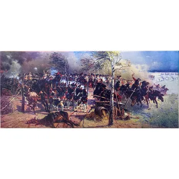 Obraz Obraz na plátně historický blejtram Bitva u Zorndorfu Kossak 30x70cm