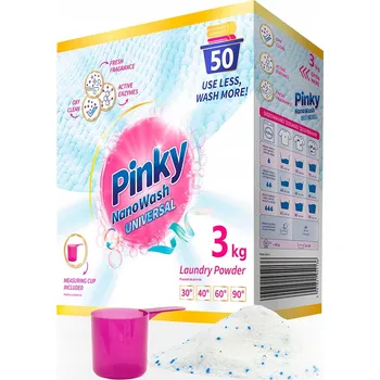 Prací prostředek Pinky NanoWash Universal Prací prášek na světlé prádlo (50 praní) 3kg