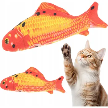 Hračka pro kočku Hračka pro kočky Wesoły Pupil Hračka pro kočky RYBKA fish plyšová hračka RYBA interaktivní na vyhazování