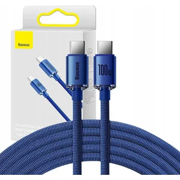 Datový kabel Kabel Baseus USB-C - USB-C 1,2 m modrý