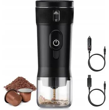 Kávovar PŘENOSNÝ KÁVOVAR NA KAPSLOVÉ NEBO MLETÉ KÁVY, IDEÁLNÍ NA CESTY