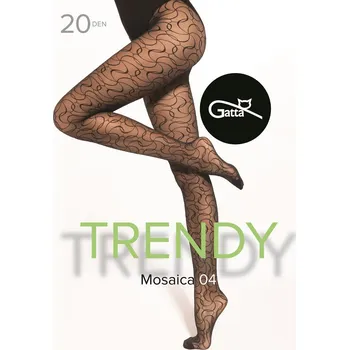 Dámské punčochy Gatta punčochové kalhoty Mosaica 04 20DEN - černá, XL (Dámské punčochové kalhoty Gatta)
