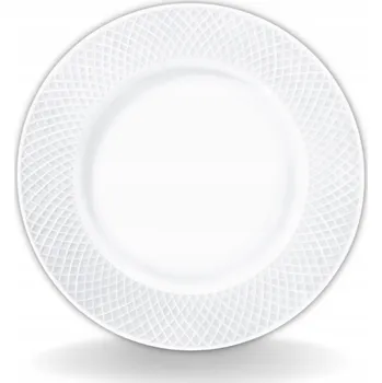 Talíř Porcelánový talíř bílý dezertní s reliéfním vzorem Wilmax 20 cm
