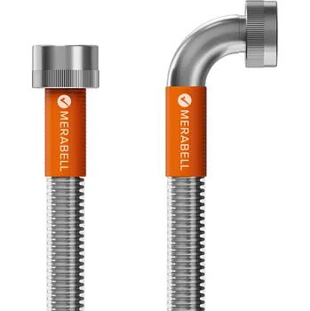 Merabell Aqua; nerezová pračková hadice; převlečné matice G3/4"-G3/4" - 125 cm