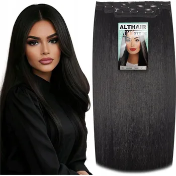 Příčesek Příčesek syntetické dlouhé vlasy tmavě hnědé Althair