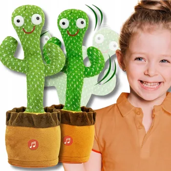 Obraz TANČÍCÍ KAKTUS PRO RADOST, PLYŠOVÁ HRAČKA, ELEKTRONICKÉ NAHRÁVÁNÍ