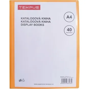 Archivační box katalogová kniha Tempus 40 listů oranžová