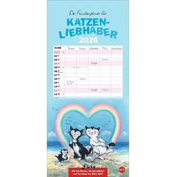 Jacob Familienplaner für Katzenliebhaber 2026 - Hartmann, Sven