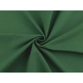 Teplákovina bavlněná nepočesaná jednobarevná METRÁŽ - 6 (028) zelená