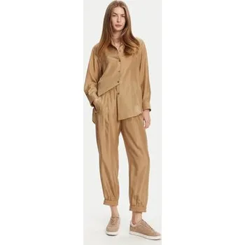 Pánské kalhoty Marella Kalhoty z materiálu Abetaia 2513131095 Béžová Relaxed Fit 48