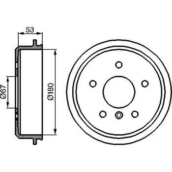 Brzdový buben Brzdový buben BOSCH 0 986 477 096