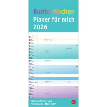 Bunte Wochen Planer für mich 2026 - Heye