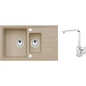 Granitový dřez Alveus SET ALVEUS Intermezzo 70/55 + BATERIE RENO obdélníkový granitový dřez 780 x 480 mm v setu s baterií