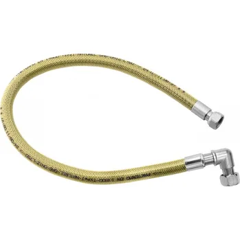 Plynová hadice Paktermo Plynová připojovací nerezová hadice 75 cm s kolenem 1/2" x 1/2" - matka - matka (nerezový vlnovec)