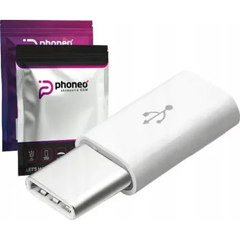 Datový kabel ADAPTÉR PŘECHODKA PHONEO Z MICRO USB NA USB-C 3.1 TYP-C PRO NABÍJEČKU A KABEL