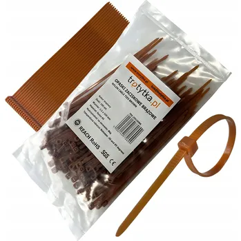 Organizace kabelů Upínací pásky Stahovací pásky Tretytky - UV 2,5 x 100 mm, hnědé