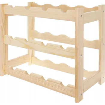 Stojan na víno Stojan na víno Stolmak dřevěný, rustikální, pro 12 lahví