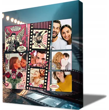 Obraz FOTOOBRAZ obraz na plátně NA VALENTÝNA Barevný 70x70 + VAŠE FOTKY