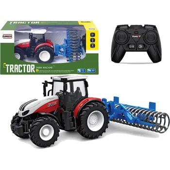 RC model ostatní LEAN Toys Traktor s modrým válcem na dálkové ovládání C12577-uniw