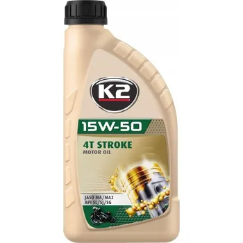 Motorový olej Motocyklový olej 4T K2 15W50 1L, pro čtyřtaktní motory