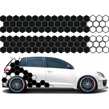 Samolepicí dekorace na vozidlo SAMOLEPKY na auto s motivem šestiúhelníku, 100 kusů , 15 cm