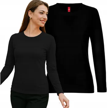 Dámské tričko Klasické dámské tričko bavlněné černé s dlouhým rukávem M