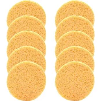 Houbička na make-up 10 ks Celulozová odličovací houbička pro citlivou pleť | houbička na obličej, kosmetická houbička - pomerančový