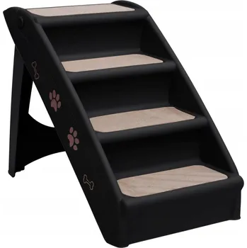 Schody a rampa pro psa Schůdky pro psa VidaXL 4 stupně, 49,5 cm, nosnost 75 kg