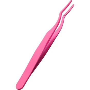 Péče o řasy a obočí 10 ks Precizní pinzeta pro umělé řasy a obočí | kosmetická pomůcka, nástroj na řasy - Růžový