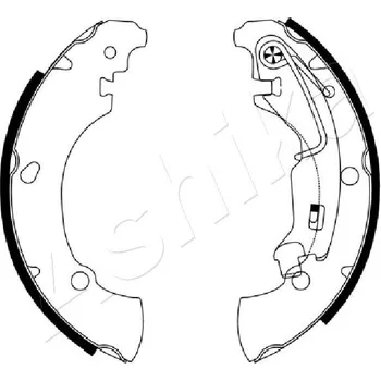 Brzdová čelist Ashika 55-00-0210 Sada brzdových čelistí
