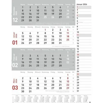 Příroda 4-Monats-Planer, rot 2026 - Heye