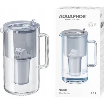 Filtrační konvice Filtrační konvice skleněný Aquaphor Nord 2,5 l s filtrem A5 (350 l), šedý