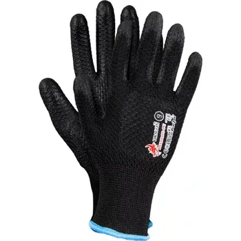 Pracovní rukavice Reis DIAMOND PU BB rukavice černé 6-10