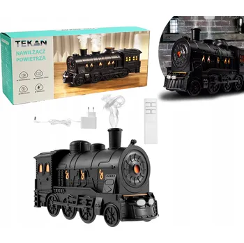 Zvlhčovač vzduchu ZVLHČOVAČ VZDUCHU LOKOMOTIVA S PAROU NOČNÍ LAMPA LED DIFUZÉR DÁLKOVÉ OVLÁDÁNÍ