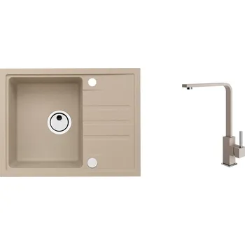 Granitový dřez Alveus SET ALVEUS Intermezzo 30 + baterie AFRA 55 obdélníkový granitový dřez 620 x 480 mm v setu s baterií