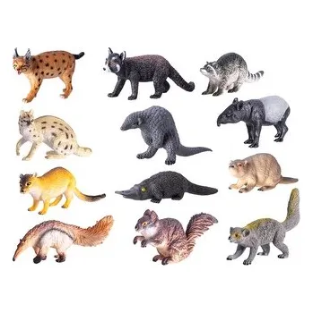 Dřevěná hračka Lesní zvířátka 12 kusů, 12 druhů, naučný set