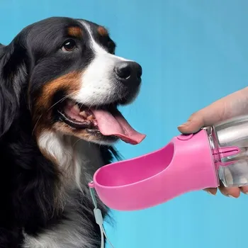 Miska pro psa BUTELKA Turystyczna Přenosná LAHEV NA PITÍ MISKA PSA KOČKY na vodu NAPÁJEČKA XL 350 ml