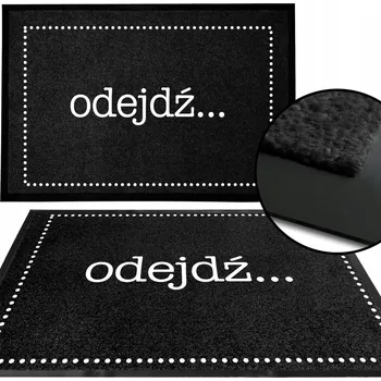 Rohožka VSTUPNÍ ČISTICÍ ZÓNA MONOCHROM ČERNÁ PŘED DVEŘE 40X60 DO DOMU VZOR