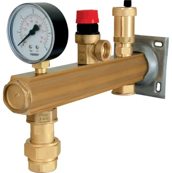 Novaservis Bezpečnostní skupina pro topení s připojením, délka 271 mm, vstupy 2 x 3/4", 3 BAR