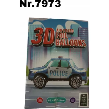 Balónek Fóliový balónek 3D Policejní auto 62x50x38 cm